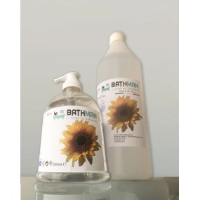 Set gel disinfettante mani 500ml + ricarica 1000ml Made in Italy