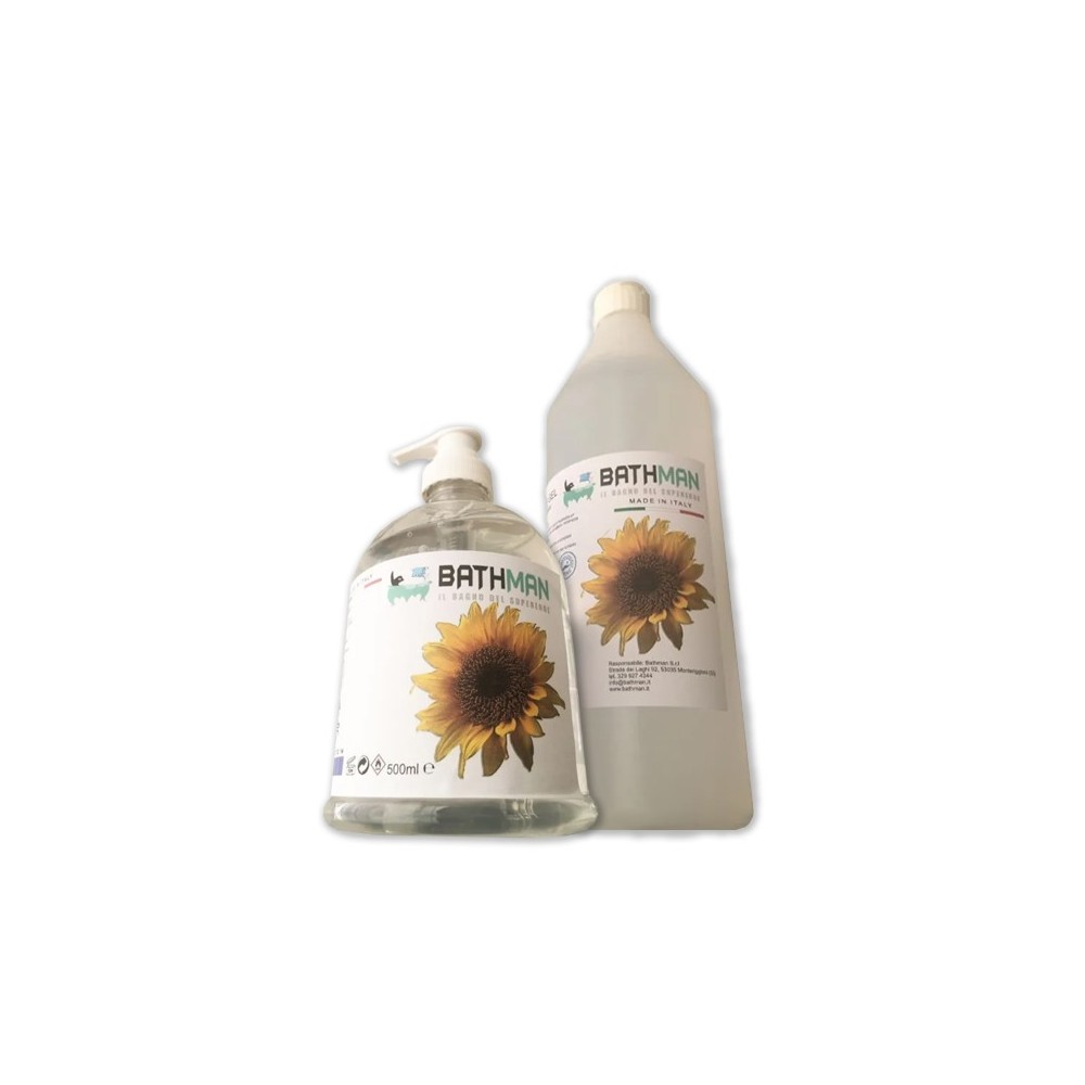 Set gel igienizzante mani 500ml + ricarica 1000ml