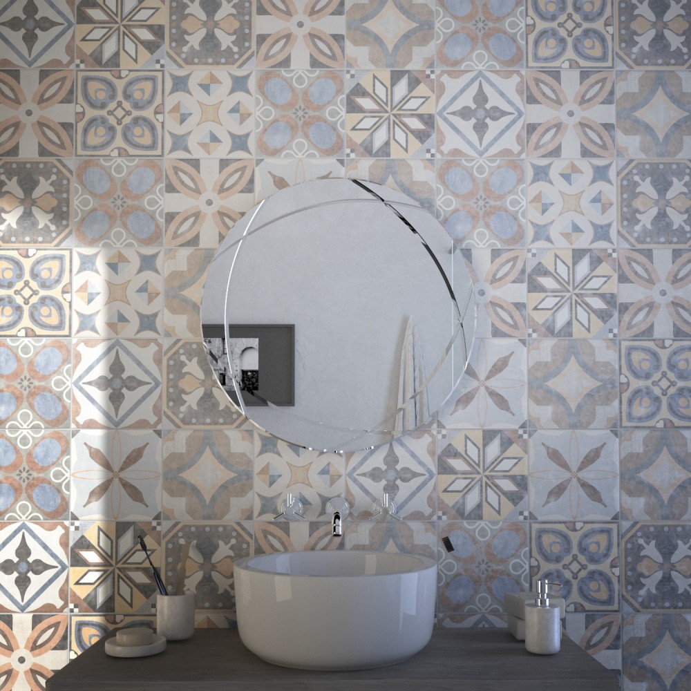 Miroir de salle de bain conteneur d'angle - Ameublement classique -  Fabriqué en Italie