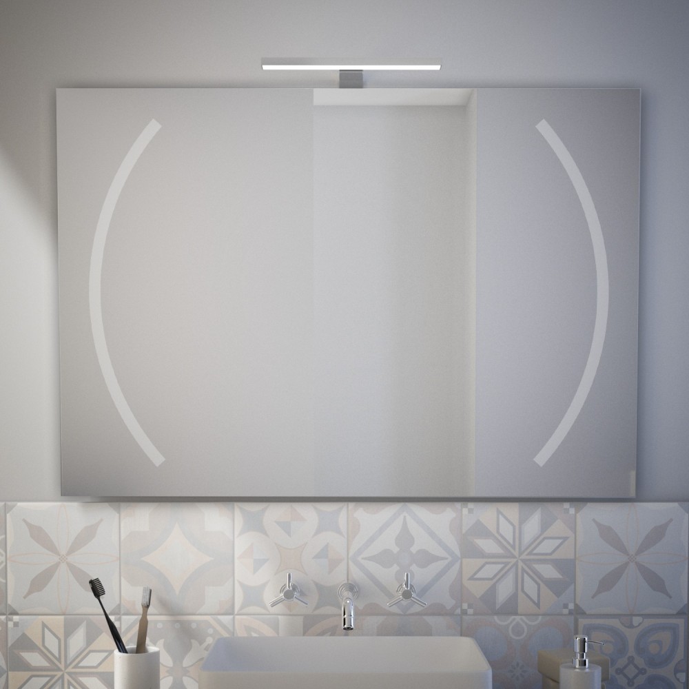Specchio da bagno retroilluminato a led 100x70 cm