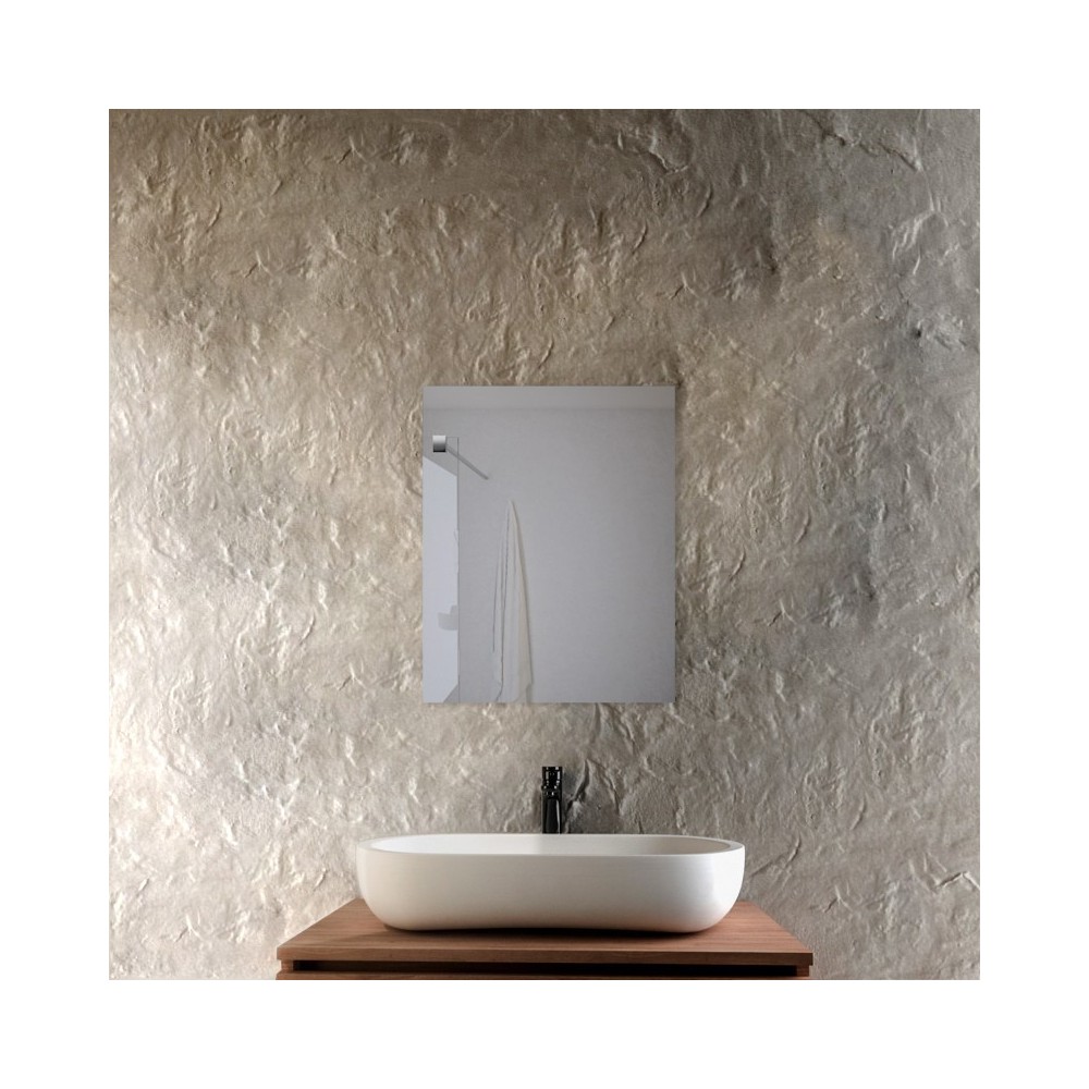 Miley - Specchio bagno rettangolare reversibile (70x60cm) Made in Italy