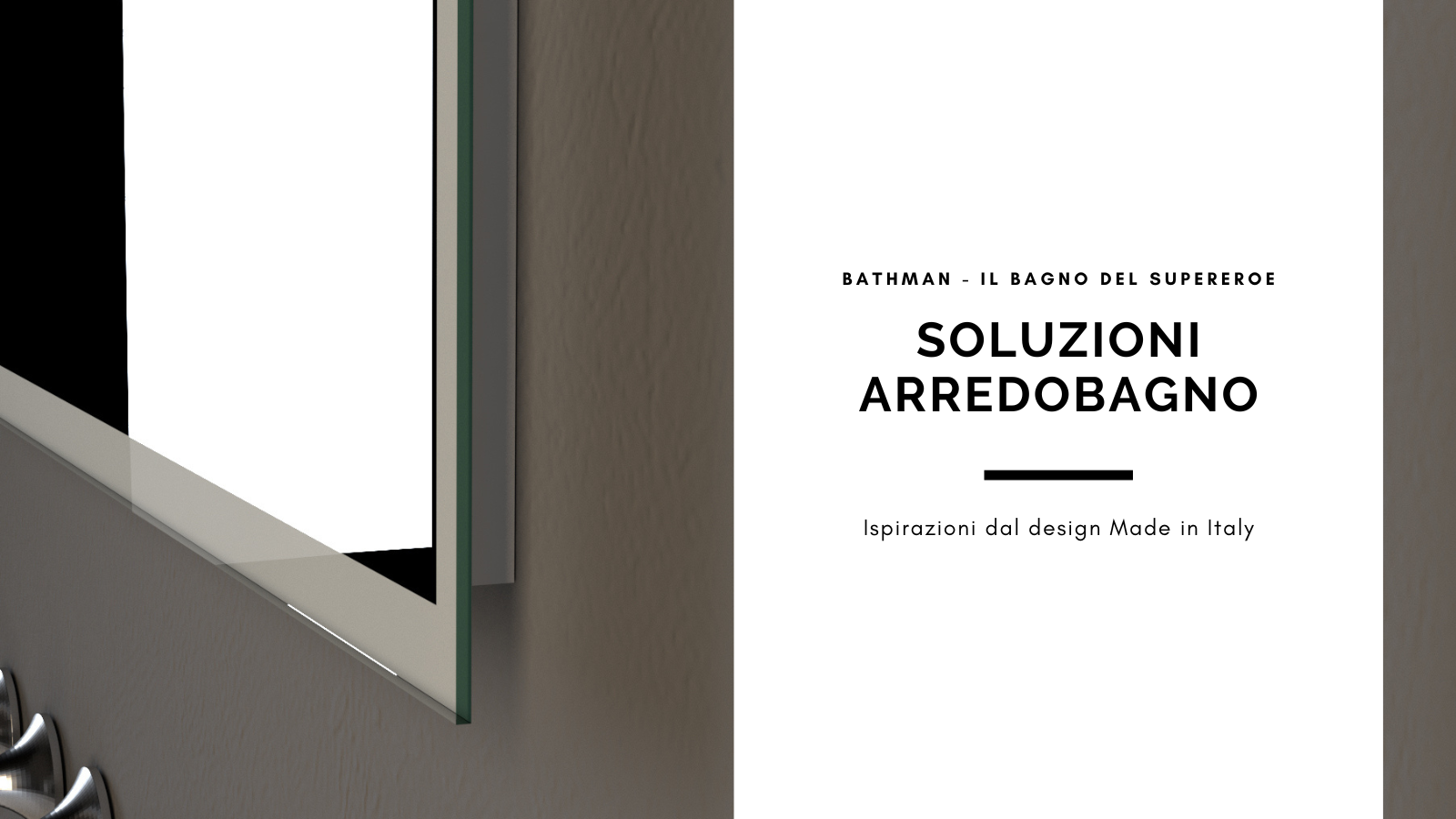 Specchio su misura con cornice nera e perimetro a bordi bisellati 90x70